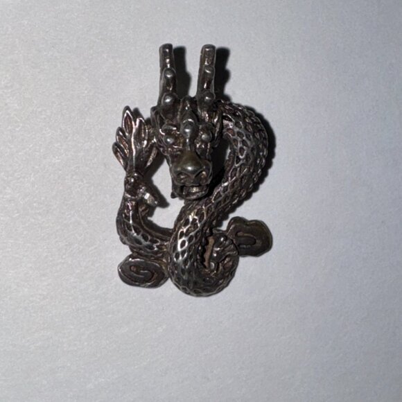 Antiqued Asian Dragon Pendant - Picture 8 of 16